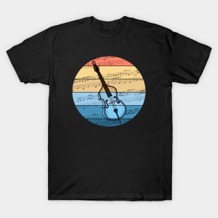 Double Bass Music Notation Bassist String Musician T-Shirt